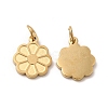 Ion Plating(IP) 304 Stainless Steel Pendant Cabochon Setting for Enamel STAS-C070-15G-1