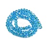 Electroplate Transparent Glass Beads Strands EGLA-B011-08A-AB07-2