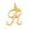 Brass Micro Pave Clear Cubic Zirconia Pendants CU-CBA7939-01R-G-1