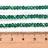 Electroplate Glass Beads Strands GL-CBAA615-03F-4