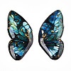 Epoxy Resin Butterfly Wings Cabochons CRES-N035-02F-1