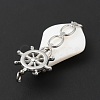 Natural White Shell Pendants SSHEL-G025-03P-4