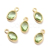 Eco-Friendly Brass with Glass Pendants X-KK-K268-01Q-1
