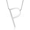 Non-Tarnish 201 Stainless Steel Initial Pendants Necklaces NJEW-S069-JN003D-P-1