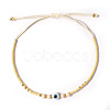 Glass Seed Beads & Resin Braided Bead Bracelets TK7632-6-1