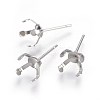 Tarnish Resistant 304 Stainless Steel Stud Earring Findings STAS-L219-03D-P-1