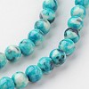 Natural Ocean White Jade Bead Strands G-G916-6mm-04-3