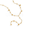 European Stainless Steel Round Bead Tassel Y Chain Necklaces for Women BF6806-5