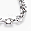 Tarnish Resistant 304 Stainless Steel Cable Chain Bracelets BJEW-P239-05-2