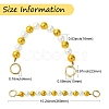 Plastic Imitation Pearl Bead Bag Extension Chains FIND-CJ00004-2