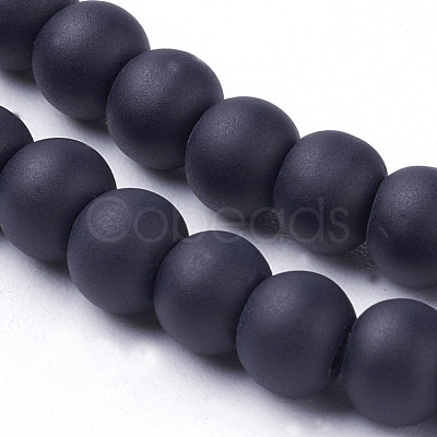 Baking Paint Transparent Glass Bead Strands X-GLAA-S031-4mm-38-1