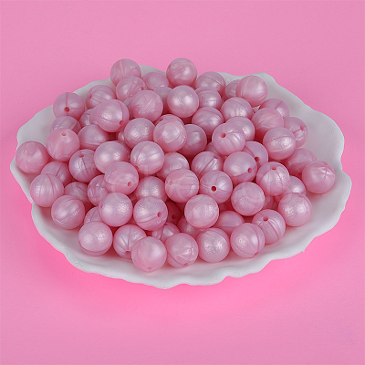 Round Silicone Focal Beads SI-JX0046A-53-1