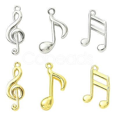18Pcs 6 Styles Brass Charms KK-CJ0004-33-1