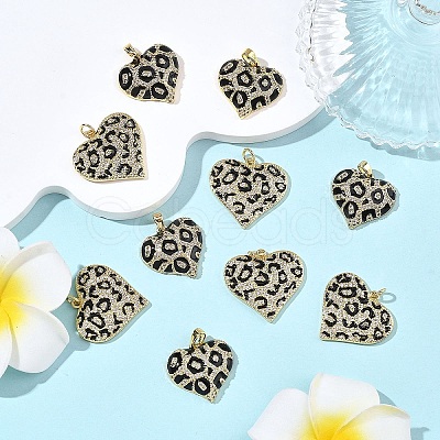 2Pcs 2 Styles Rack Plating Brass Cubic Zirconia Pendants KK-YW0004-08-1