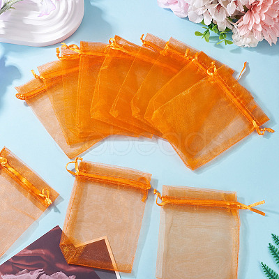 50Pcs Organza Bags Jewellery Storage Pouches Wedding Favour Party Mesh Drawstring Gift OP-TA0001-16B-1