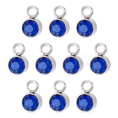 10Pcs Glass Rhinestone Charms STAS-TA0003-26G-1
