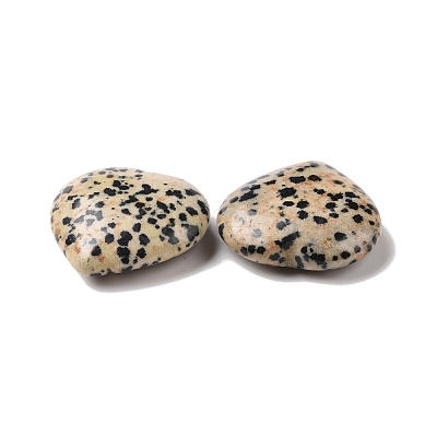 Natural Dalmatian Jasper Heart Love Stone G-I285-06M-1