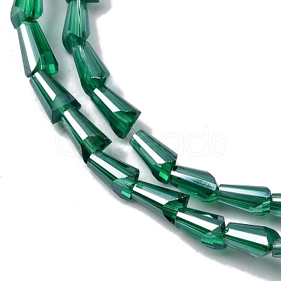 Transparent Electroplate Glass Beads Strands EGLA-H107-02A-PL03-1