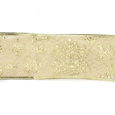 Snowflake Pattern Cotton Ribbon DIY-P012-01B-02-1