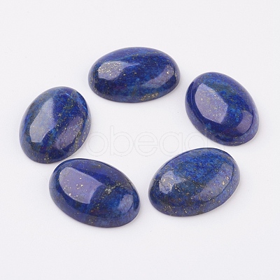 Natural Lapis Lazuli Flat Back Cabochons G-G741-22x30mm-15-1