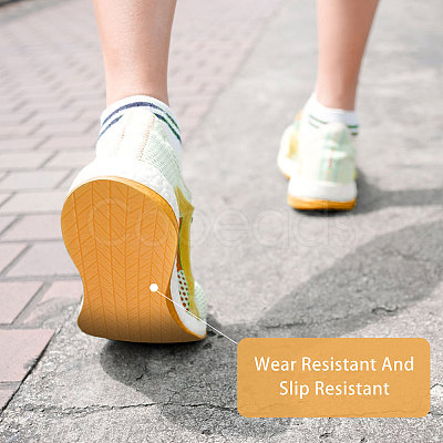 2 Pairs 2 Colors Anti Skid Rubber Shoes Bottom Heel Sole FIND-CA0011-05-1