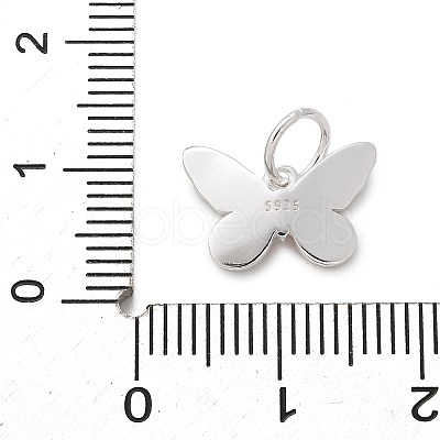 925 Sterling Silver Enamel Butterfly Charms STER-D300-28P-05-1