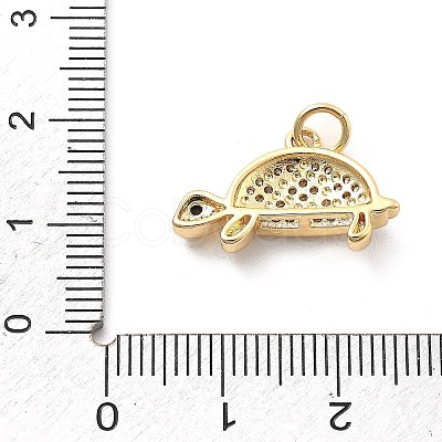Rack Plating Brass with Cubic Zirconia Pendants KK-Q017-01D-G-1