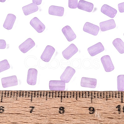 FGB Frosted Transparent Glass Seed Beads SEED-N013-05A-07-1
