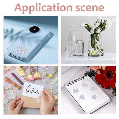 60Pcs 2 Styles Glasindi Paper Picture Stickers STIC-HS0001-01-1