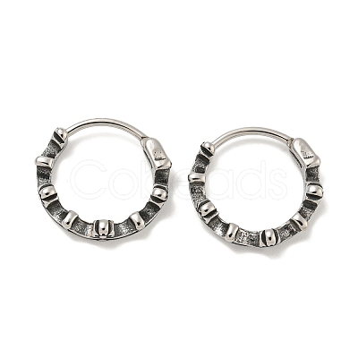 316 Surgical Stainless Steel Hoop Earrings EJEW-D096-12AS-16-1