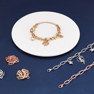 Alloy Paperclip Chain Bracelets BJEW-NB0001-02-RS-1