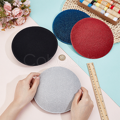 4Pcs 4 Colors EVA Cloth Round Fascinator Hat Base for Millinery Magic FIND-BC0014-33-1