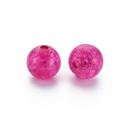 Transparent Crackle Acrylic Beads MACR-S373-66C-N17-1