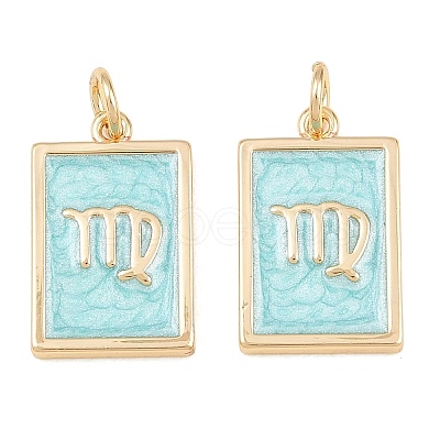 Brass Enamel Pendants KK-CBA62C2-01D-1