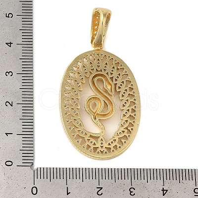 Rack Plating Brass Micro Pave Clear Cubic Zirconia Pendants KK-C067-09G-01-1