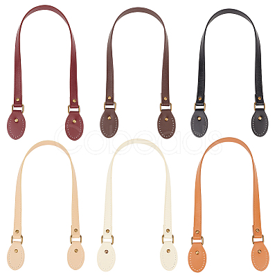 PandaHall Elite 6Pcs 6 Colors Imitation Leather Sew on Bag Handles DIY-PH0017-27-1