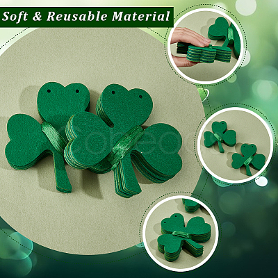 4 Bag Felt Clover Hanging Banner for Saint Patrick's Day Decoration AJEW-CY0002-43-1