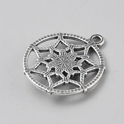Tibetan Style Alloy Pave Synthetic Turquoise Pendants PALLOY-CJC0025-01AS-E-1