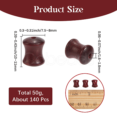 140Pcs Natural Wood Beads WOOD-SC0002-10-1