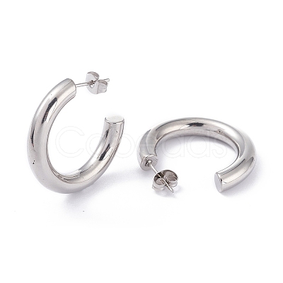 Tarnish Resistant 201 Stainless Steel Stud Earrings EJEW-F272-02C-P-1