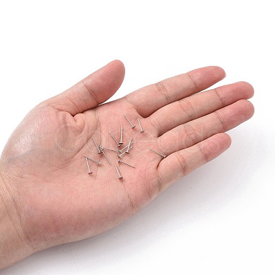 Tarnish Resistant 316 Surgical Stainless Steel Flat Round Blank Peg Stud Earring Settings STAS-R073-03-1