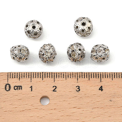 Brass Rhinestone Beads KK-U057-14P-1