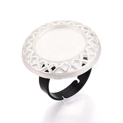 Adjustable Alloy & Iron Bezel Cup Ring Base with Rotatable Tray MAK-T012-05S-1