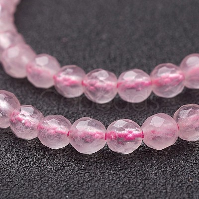 Natural Rose Quartz Beads Strands G-G099-F4mm-15-1