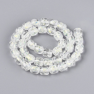 Handmade Foil Lampwork Beads Strands FOIL-T008-01H-1