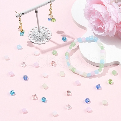 250Pcs 5 Colors Transparent Glass Beads GLAA-YW0005-69-1