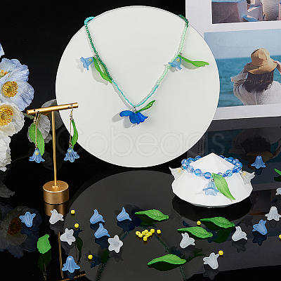 DIY Flower & Leaf Jewelry Making Findings Kits DIY-FH0007-94-1
