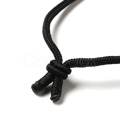 Cone Natural Quartz Crystal Pendant Necklace with Nylon Rope for Women G-H286-08D-1