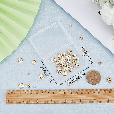 56Pcs 4 Style Brass Beads KK-CN0002-76-1