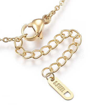304 Stainless Steel Pendant Necklaces X-NJEW-P206-20G-1